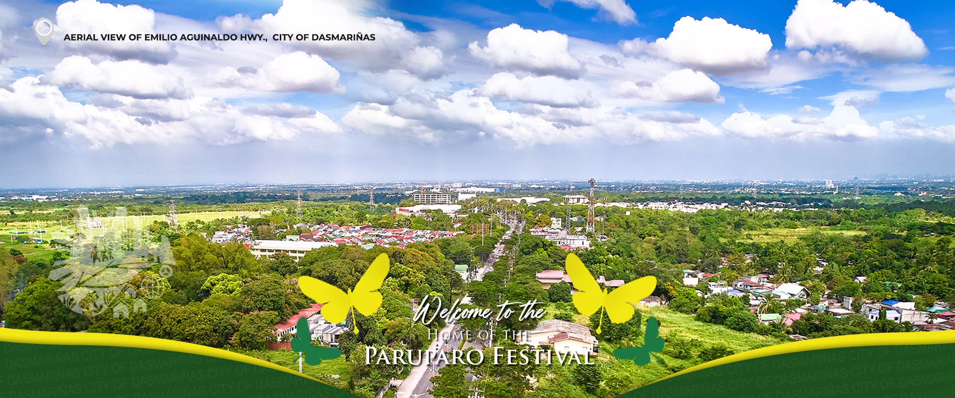 Aerial view of Emilio Aguinaldo Highway and the surrounding City of Dasmariñas